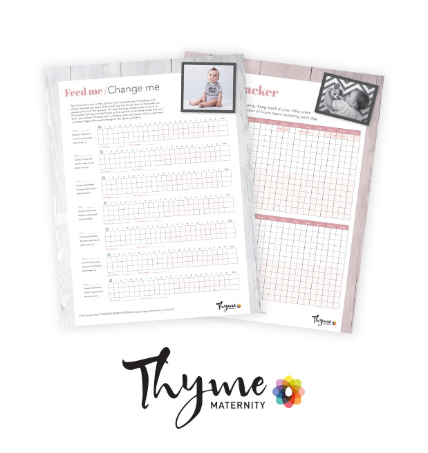 Feeding and sleep tracking sheets