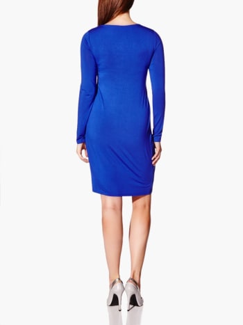 Long Sleeve Knot Front Maternity Dress | Thyme Maternity