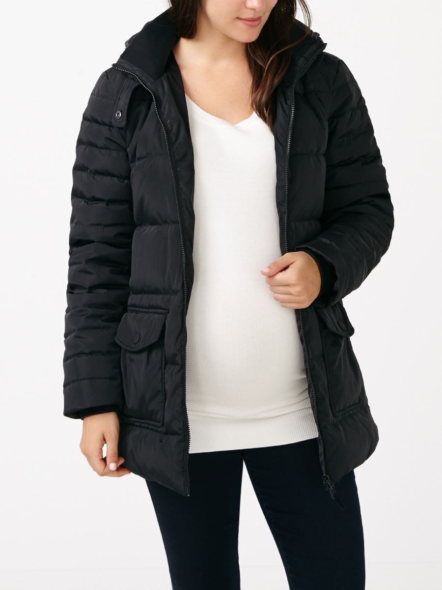 Down Maternity Coat with Extender Panel | Thyme Maternity