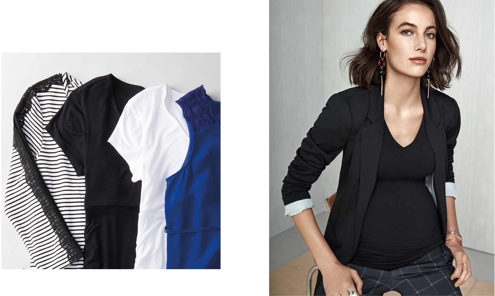 On Top. Flattering tops coupled with blazers that mean business