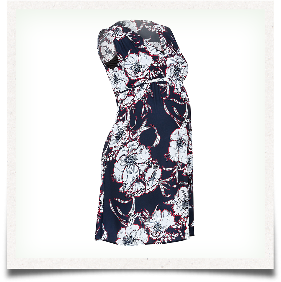 Robe de maternité évasée à imprimé floral 737956