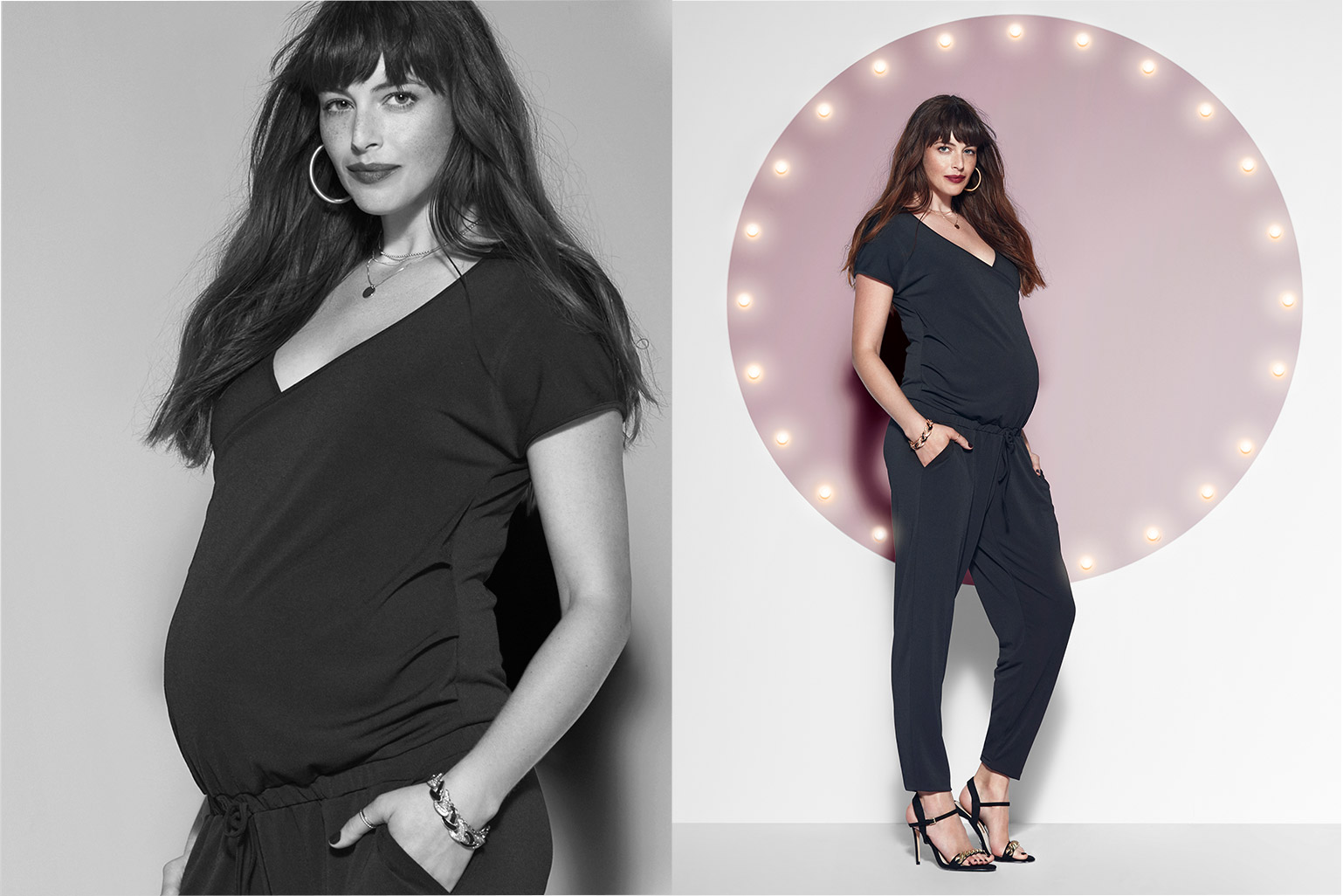 Wrap up your style in one with this flaterring jumpsuit featuring an adjustable drawstring at the waist.