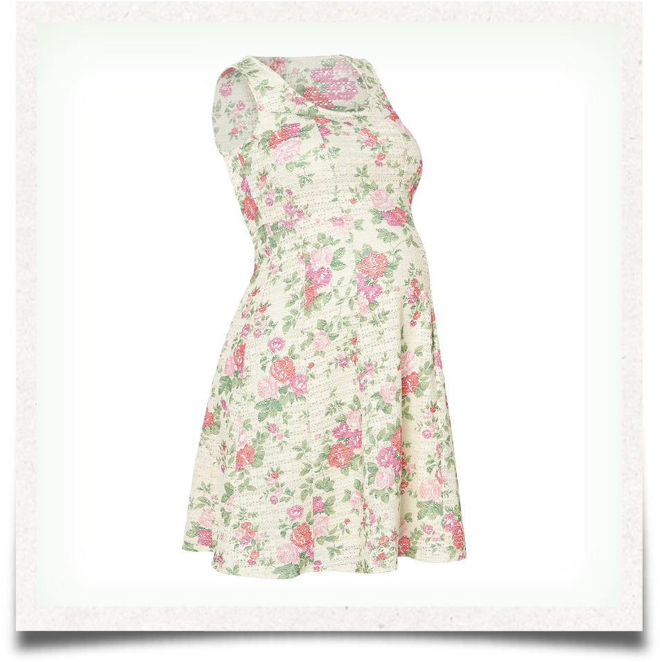 Robe de maternité évasée et imprimée sans manches 737165