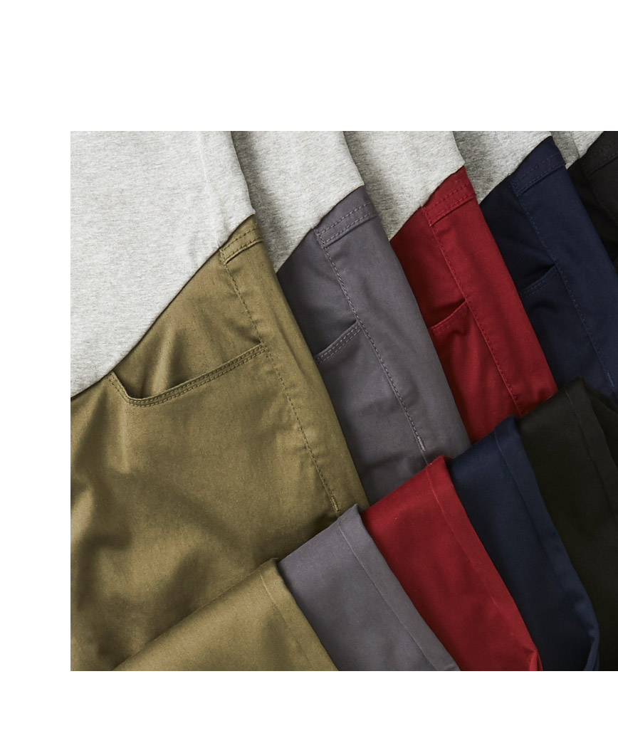 Pantalon de couleur satiné ou denim signature extensible ? Peu importe votre choix, nous l'avons !