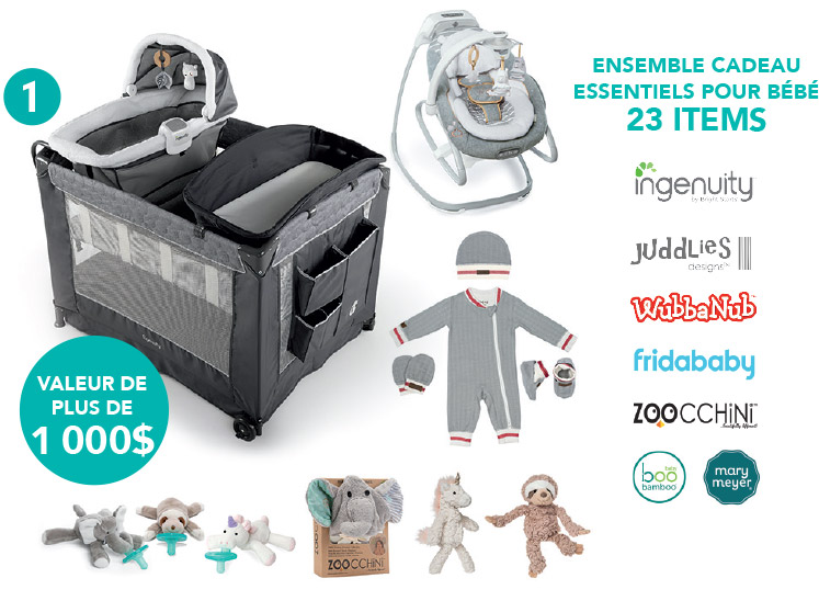 Ensemble cadeau essentiels pour bébé 23 items