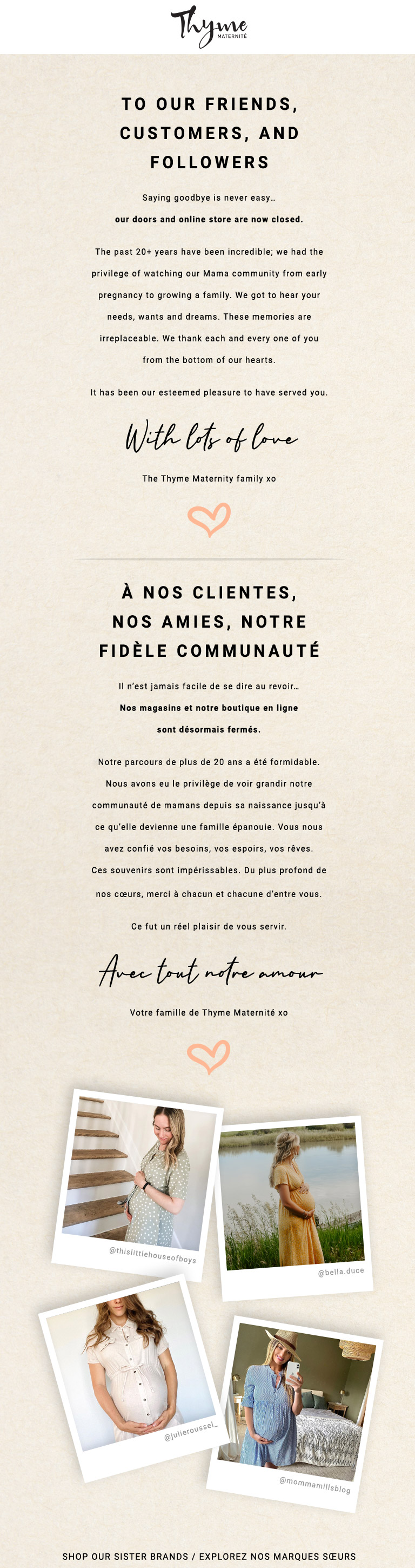 Thyme Maternity / Thyme Maternité